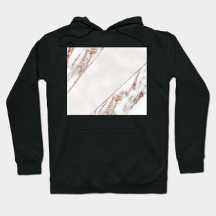 Rose gold marble geometric pearl Hoodie